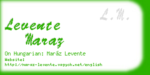levente maraz business card