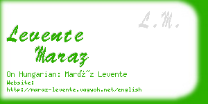 levente maraz business card